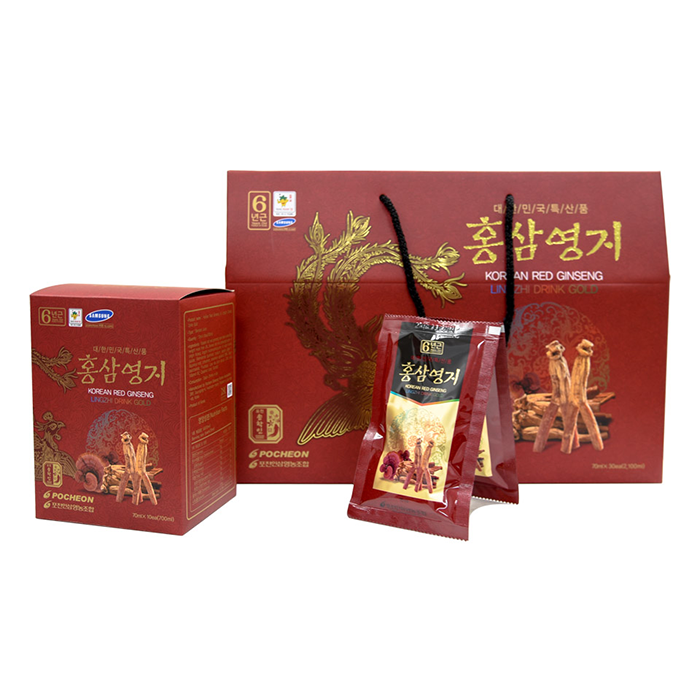 Korean Red Ginseng Lingzhi Drink Gold / Nước hồng sâm linh chi Hàn Quốc